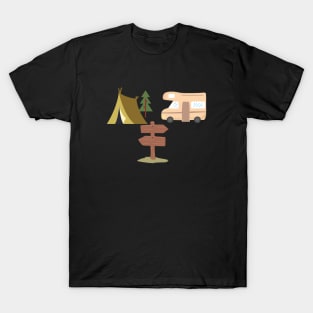 Camping Adventure Vintage Artsy Tent T-Shirt